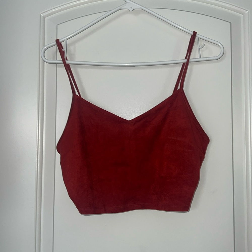 forever 21 suede crop top